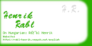 henrik rabl business card